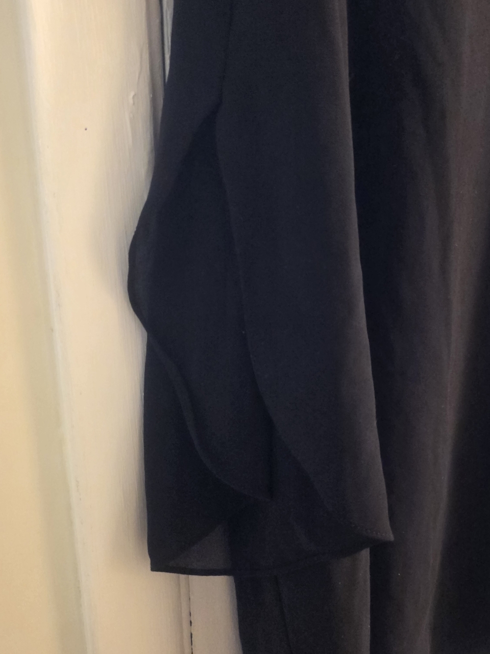 Neineiwu Flowy Black Chaffon Sheer Blouse With Under Slip 2XL - Picture 5 of 12